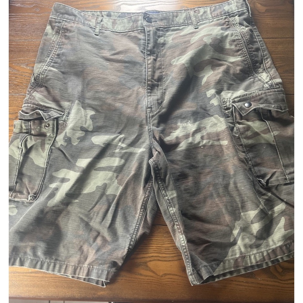 Levis Cargo Short Mens 40 Multicolor Camo Hiking Camping Casual Workwear